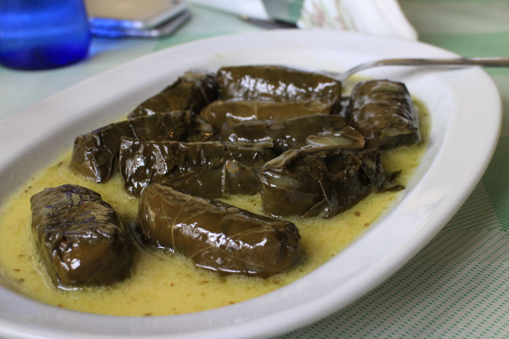 希臘美食：葡萄葉捲